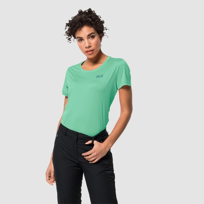 T-shirt Jack Wolfskin Tech Mujer Turquesa Mexico-9734281